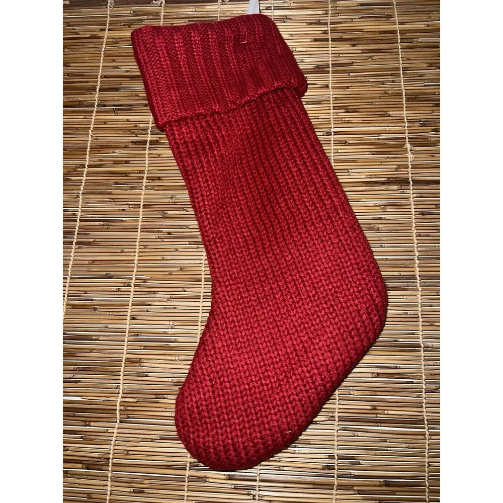 Wondershop Christmas Red Knit Stocking With‎ Letter S